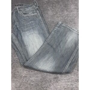 Helix Slim Bootcut Jeans Mens 34 x 30 Y2K Distressed Denim
